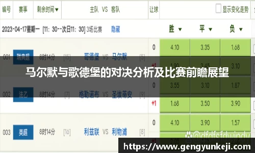 马尔默与歌德堡的对决分析及比赛前瞻展望